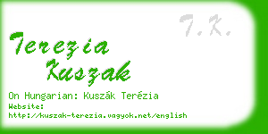 terezia kuszak business card